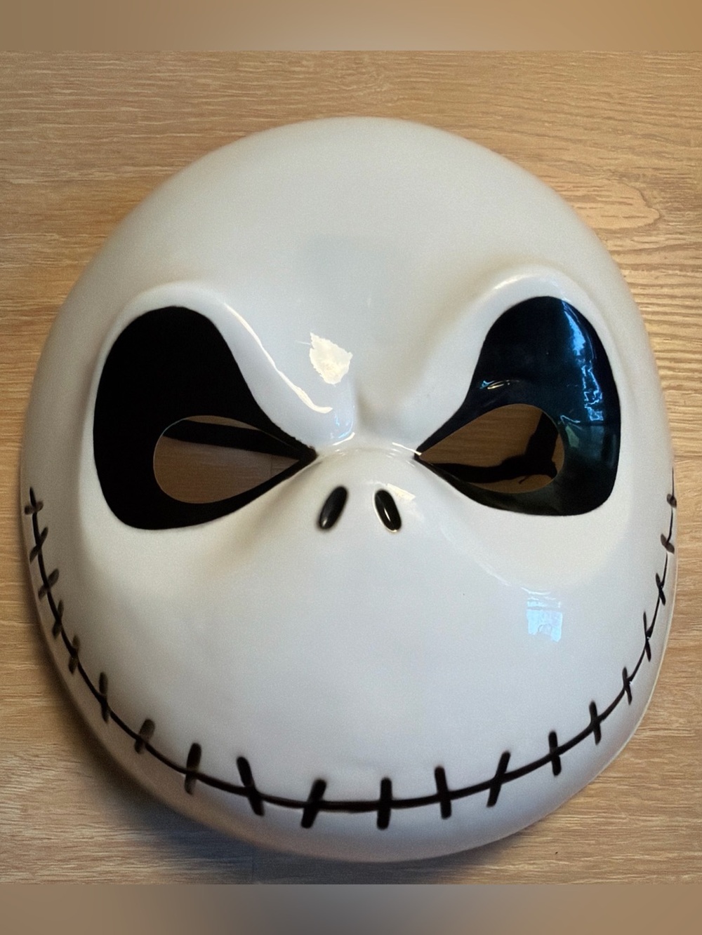 Disney White and Black Jack Skellington Face Mask Halloween Costume adult